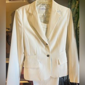 Calvin Klein 2 button suit & pants-Cream
